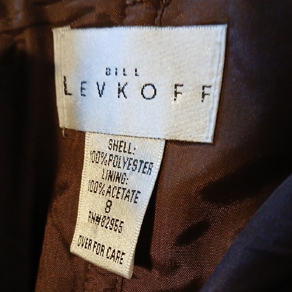 Bill Levkoff Brown Strapless Satin Dress with Light Pink Sash - Picture 6 of 6